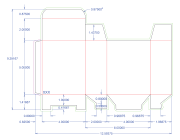 Tuck Top Snap Lock Bottom schematic