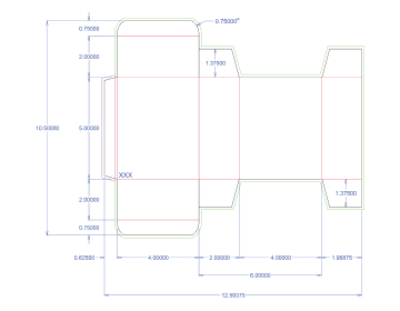 Straight Tuck End Schematic